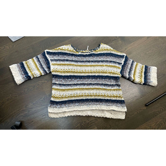 FREE PEOPLE Chunky Knit Oversized Wool Sweater M - Picture 2 of 5